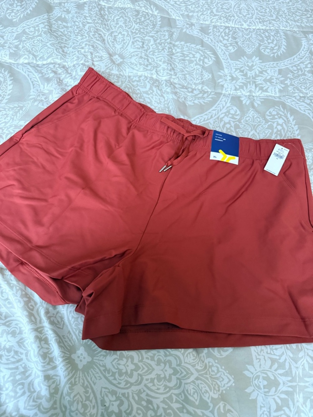 Women’s Athletic Shorts in Brick Red